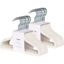 3 Sprouts - 15Pk Baby Velvet Hangers, Cream Image 1