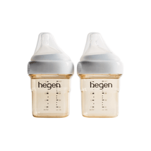 Hegen PPSU Anti-Colic Baby Bottle - 1 to 3 Months 150ml/5oz - 2-Pack - White