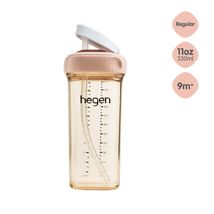 Hegen PPSU Straw Cup - 9 Months Plus - 330ml/11oz - Pink