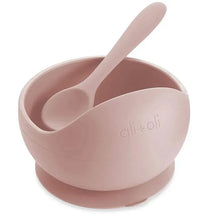 Ali + Oli Suction Bowl & Spoon (Blush) Image 1