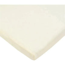 American Baby - 15 x 33 Fitted Bassinet Sheet, 100% Natural Cotton Jersey Knit, Cream Image 1
