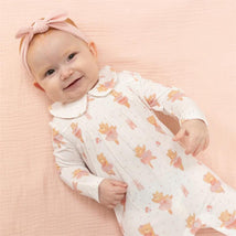 Angel Dear Baby Teddy Bear Ballerina Smoked Peter Pan Snap Footie Image 1