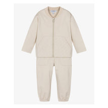 Armani Baby - 2Pk Baby Boy Beige Flocked Logo Tracksuit Image 1
