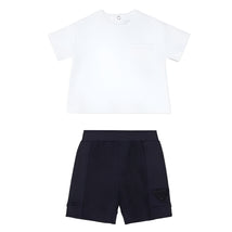 Armani Baby - 2Pk Set T-Shit And Shorts, White And Navy Image 1
