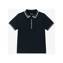 Armani Baby - Boys Short Sleeve Polo Shirt Navy Image 1