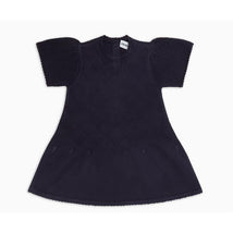 Armani Baby Flared Dress All-Over Eagle Jacquard Knit, Navy Image 1