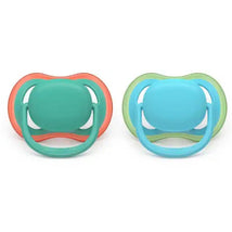 Avent 2Pk Ultra Air Pacifier 6-18M, Jade/Tender Aqua Image 1