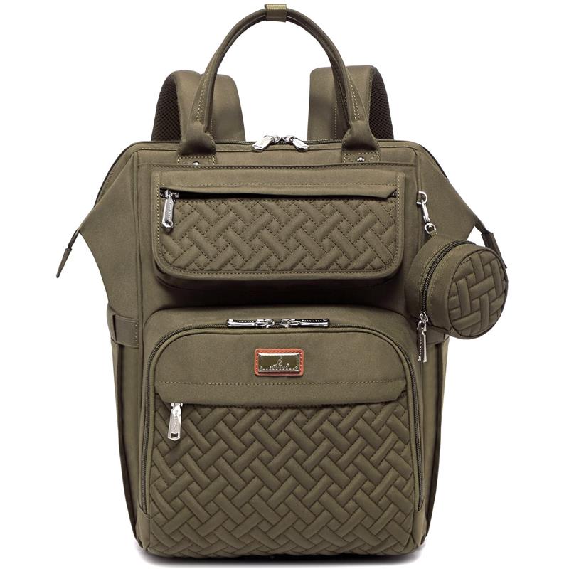 BabbleRoo: Wide Top Diaper Backpack Army Green
