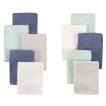 Baby Vision - 10Pk Rayon From Bamboo Washcloth, Denim/Mint Image 1