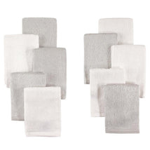 Baby Vision - 10Pk Rayon From Bamboo Washcloth, Gray/White Image 1