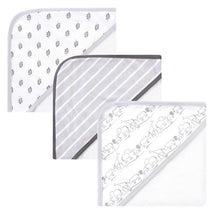 Baby Vision - 3Pk Touched by Nature Unisex Baby Organic Cotton Hooded Towels, Safari Image 1