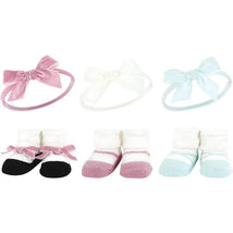 Baby Vision - Hudson Baby Girl's Headband and Socks Giftset, Blush Mint Image 1