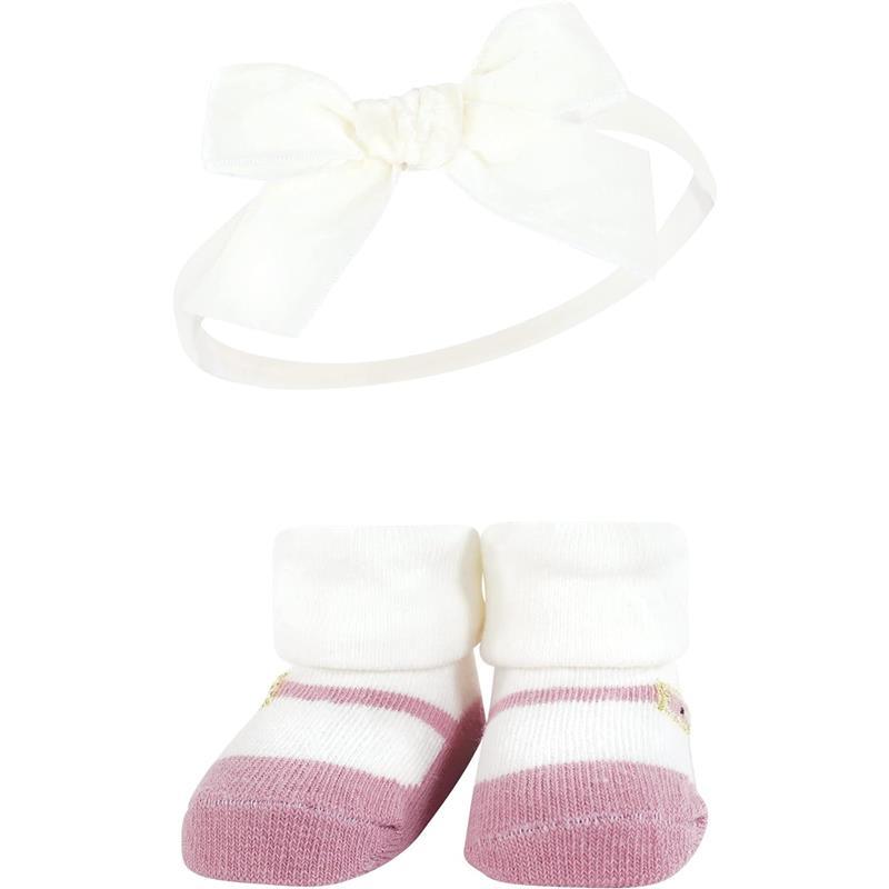 Baby Vision - Hudson Baby Girl's Headband and Socks Giftset, Blush Mint Image 3