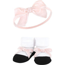 Baby Vision - Hudson Baby Girl's Headband and Socks Giftset, Red Pink Image 2