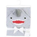 Baby Vision - Hudson Baby Unisex Baby Cotton Animal Face Hooded Towel, Shark Image 2