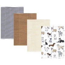 Baby Vision - Hudson Baby Unisex Baby Cotton Flannel Burp Cloths, Handsome Dogs, One Size Image 1