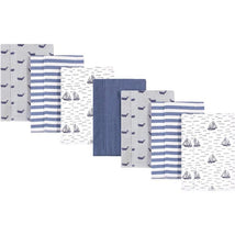 Baby Vision - Hudson Baby Unisex Baby Cotton Flannel Burp Cloths, Sailboat Image 1