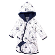 Baby Vision Unisex Baby Cotton Rich Bathrobe, Sailboat Image 1