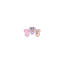 Three Disney-branded baby bodysuits featuring Minnie Mouse. Styles include pink polka dots, purple with Minnie graphic, and peach with Minnie and Daisy.