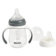 Beaba - 2-in-1 Bottle To Sippy Training Cup, Charcoal Image 1