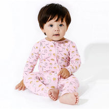 Bellabu Bear - Milk And Cookies Pink Kids Bamboo Pajamas Image 1