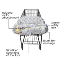 Boppy - Shopping Cart and High Chair Cover, Sunshine Yellow and Gray Chevron with Changeable SlideLine and Seatbelt Image 2