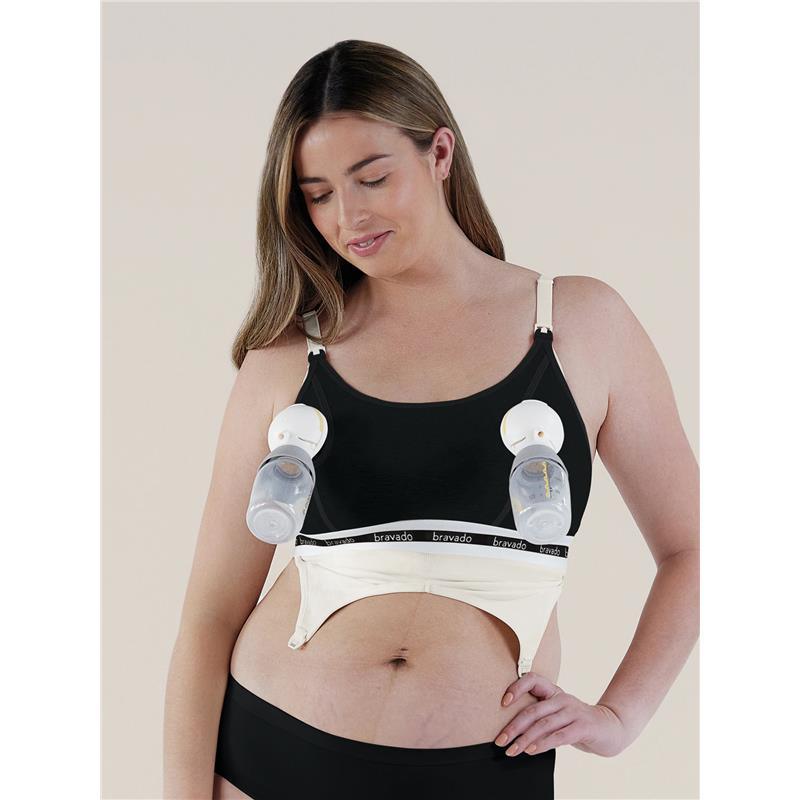 Bravado Designs Clip and Pump Hands-Free Nursing Bra Accessory, Black - THE  BREAST PUMP IS NOT INCLUDED