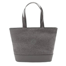 Grey Melange Bugaboo Changing Bag with two handles and a textured fabric design, ideal for carrying baby essentials.