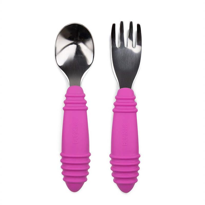 Baby Spoon And Fork, BPA- Self Feeding Spoons Pink For Above 4
