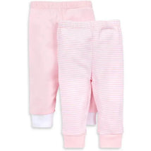 Burts Bees - 2Pk Baby Knit Jogger Pants, Stripe Blossom Image 1