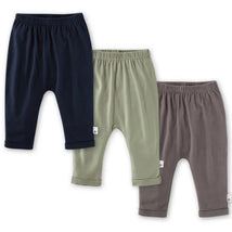 Burts Bees - 3Pk Organic Cotton Baby Harem Pants, Midnight Image 1