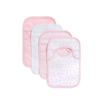 Burt's Bees 4pc 100% Organic Cotton Burps Cloths For Baby Girl Image 1