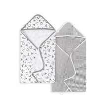 Burt's Bees Pine Forest Reversible Jersey Swaddle Blanket Heather Grey Hanger Grey Image 1