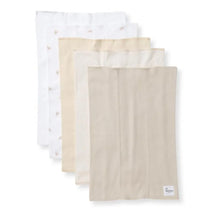 Burts Bees - Set Of 5 Golden Bee Burp Cloths, Oat Image 1
