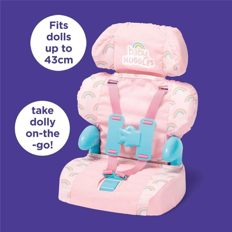 Casdon - Baby Huggles Toys Pink Booster Seat, Car Seat For Dolls Sizes Up to 14, Playset for Children Aged 3 plus Image 7