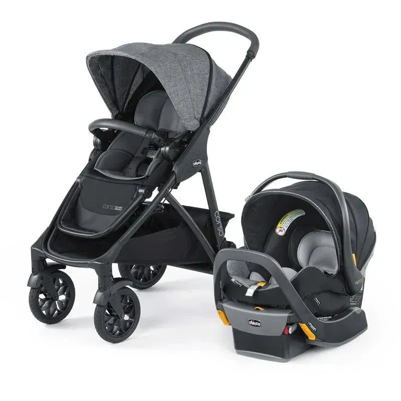 bassinet stroller chicco Chicco Corso Primo ClearTex Travel System Aspen