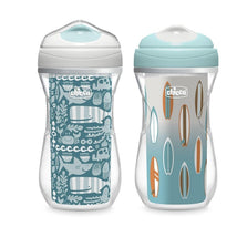 Chicco Insulated Rim Spout Trainer Sippy Cup 9Oz, Ocean Print/Surf 12M+ Image 1