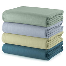 Comfy Cubs 4Pk Muslin Swaddle Blankets, Sage, Pacific Blue, Fern, Neptune Image 1