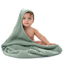 Comfy Cubs - Hooded Baby Towel Fern Image 1