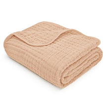 Comfy Cubs Muslin Baby Blanket, Cream Image 1