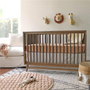 Crane - Baby Soft Cotton Crib Mattress Sheet, Copper Dash Image 2
