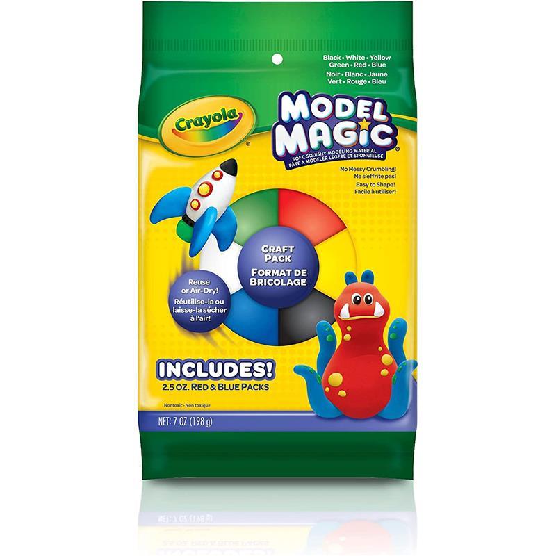 Crayola Model Magic Non-Toxic Mess-Free Modeling Dough, 4 oz, White