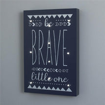 Crown Crafts - Little Love By Nojo Wall Art Light Up, Be Brave Little One Image 2