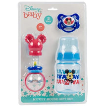 Cudlie - 3Pk Mickey Mouse Baby Set on Card Rattle Image 1