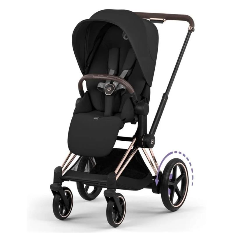 cybex meeting Cybex e-PRIAM Stroller Rose Gold Frame/Sepia Black Lux Seat