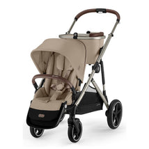 Cybex - Gazelle S 2 Single-to-Double Stroller, Taupe Frame/Almond Beige Image 1