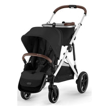 Cybex - Gazelle S 2 Single-to-Double Stroller, Silver Frame/Moon Black Image 1