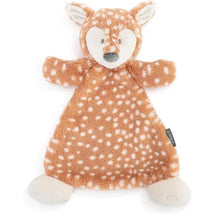 DEMDACO - Cozies Fiona Fawn Tan and White, Stuffed Animal Security Snuggly Rattle Blankie Image 1