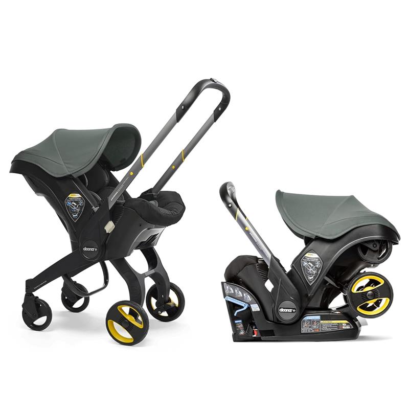 doona convertible infant car seat/compact stroller system with base Doona Infant Car Seat & Stroller Slate Green