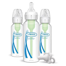 Dr. Brown 3Pk Anti-Colic Options+ Narrow Baby Bottle with Level 1 Slow Flow Nipple & HappyPaci Pacifier 8oz/250ml Image 1
